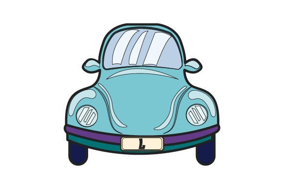 Bug Car with Letter L - Cartoon Cars Fichier de Découpe pour les Loisirs créatifs Par Creative Fabrica Crafts