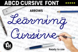Abcd Cursive Arrows Script & Handwritten Font By AntarArt 1