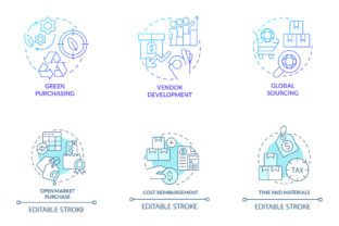 Purchase Planning Svg Concept Icons Set Gráfico Ícones Por bsd studio 8