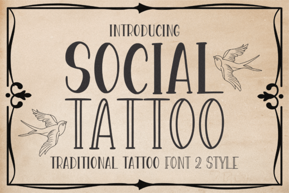 Social Tattoo Serif Font By qwrtypefoundry