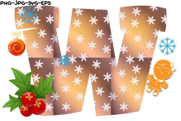 Christmas Alphabet Letters, Christmas Gráfico Ilustrações para Impressão Por Chico