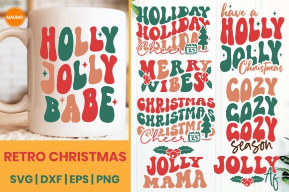 Retro Christmas Svg Quotes Bundle Graphic Crafts By Maumo Designs