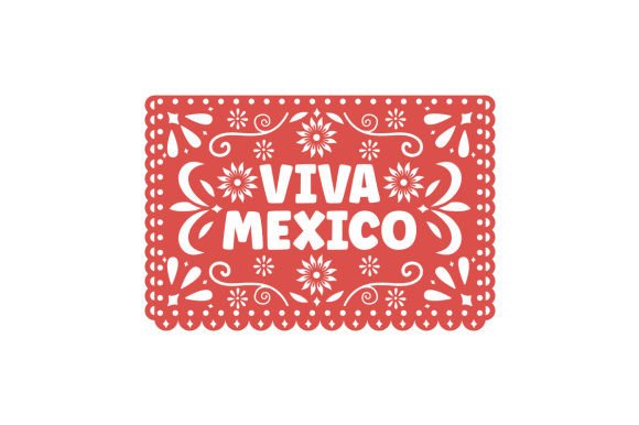 Papel Picado Day of the Dead - Viva Mexico Picado Craft Cut-bestand Door Creative Fabrica Crafts