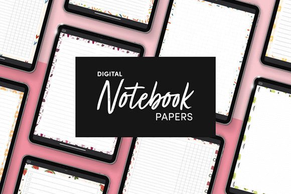 Digital Notebook Papers - GoodNotes Graphic Graphic Templates By catsquills