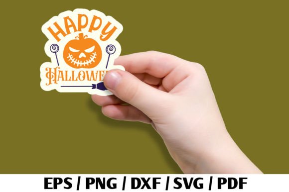 Happy Halloween Sticker SVG Gráfico Manualidades Por Designer302