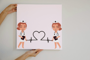 Nurse Care Backgrounds Digital Paper Illustration Modèles de Papier Par lam designs 3