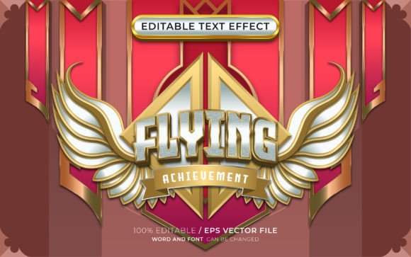 Editable Flying Text Effect Graphic Add-ons By Work 19 Studio