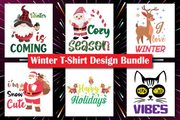 Free Winter T-Shirt Design Bundle Graphic Crafts By Craft Sublimation Design