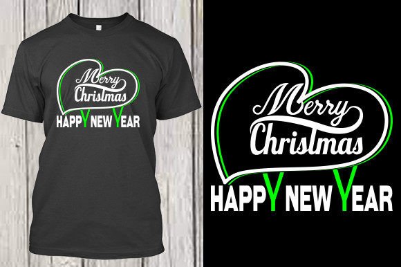 Merry Christmas Happy New Year Graphic T-shirt Designs By Creativity Designer