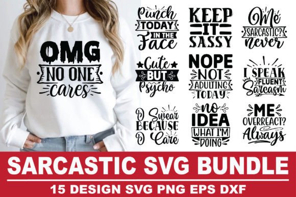 Sarcastic SVG Bundle Illustration Artisanat Par Crafting Studio