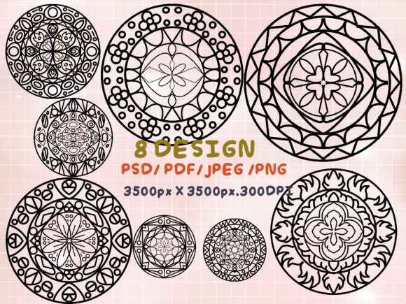 Mandala Grafik Druckbare Illustrationen Von Pukka De