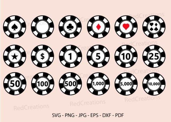 Poker Chip Svg, Casino Chip, Money Graphic Crafts By RedCreations