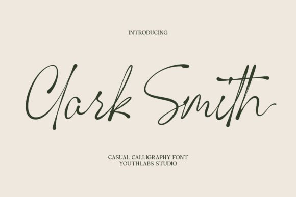 Clark Smith Skript-Schriftarten Schriftart Von youthlabs