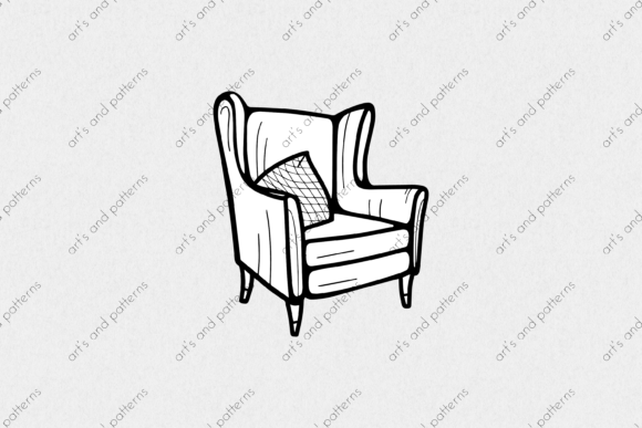 Armchair Clipart Graphic Illustrations By Art's and Patterns