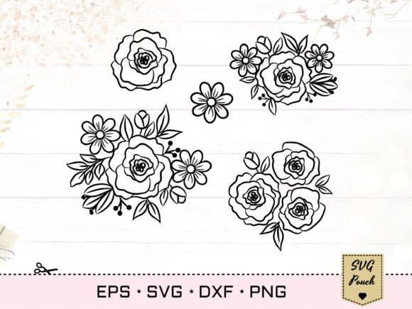 Floral Composition SVG Gráfico Manualidades Por SVGPouch