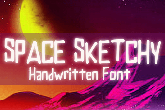 Space Sketchy Script & Handwritten Font By MVMET