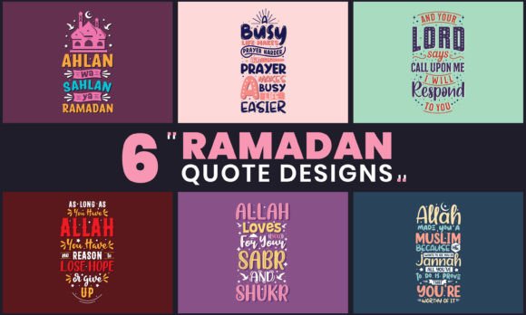 Ramadan Design Bundle, Islamic Quotes Se Graphic Print Templates By Netart