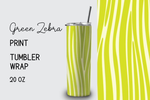 Green Zebra Print Tumbler Wrap 20 Oz Cups & Mugs Fichier de Découpe pour les Loisirs créatifs Par Creative Fabrica Crafts