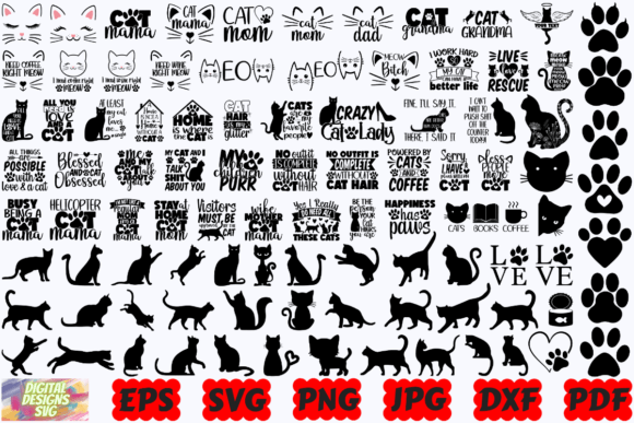 Cat SVG | Cat Mom SVG | Cat Lover SVG Graphic Crafts By DigitalDesignsSVGBundle