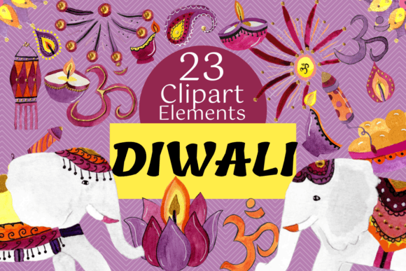 Diwali Clipart Set Grafica Illustrazioni Stampabili Di Artful Attic