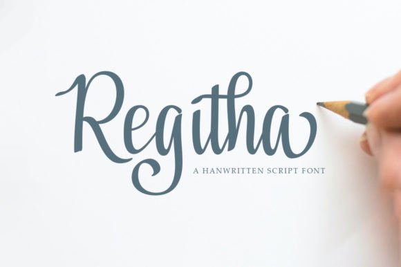 Regitha Script & Handwritten Font By Black Studio
