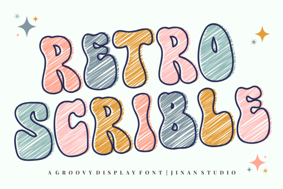 Retro Scrible Display Font By jinanstd