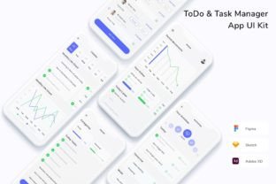 ToDo & Task Manager App UI Kit Gráfico UX y UI Kits Por betush