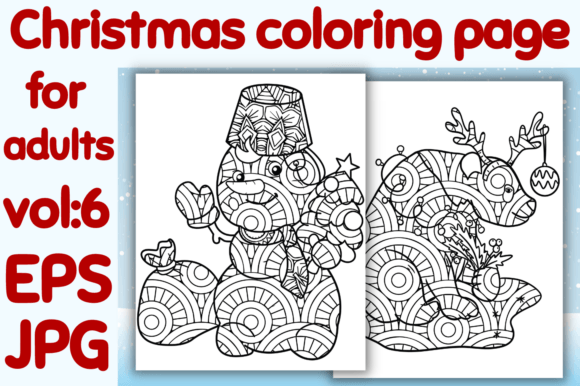 Christmas Mandala Coloring Page Vol-6 Graphic KDP Interiors By RohColoringHome