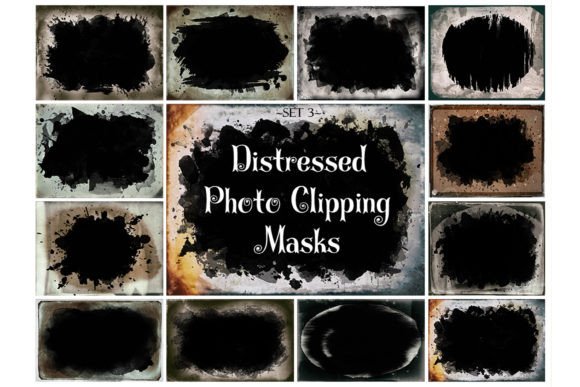 Distressed Clipping Masks, Photo Masks Graphic Layer Styles By Magical Craftery