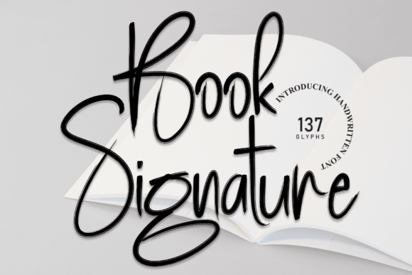 Book Signature Fuentes Caligráficas Font By andikastudio