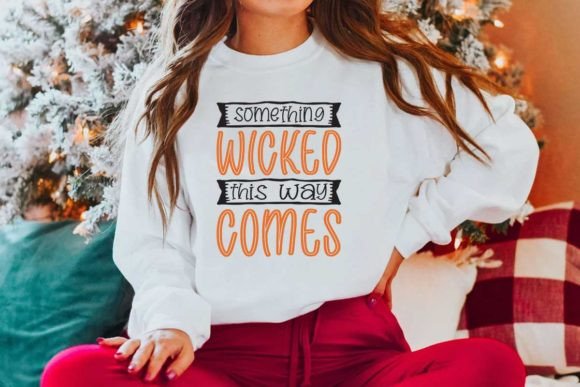 Halloween Quote Design, Something Wicked This Way Comes Graphic T-shirt Designs By CraftStudio