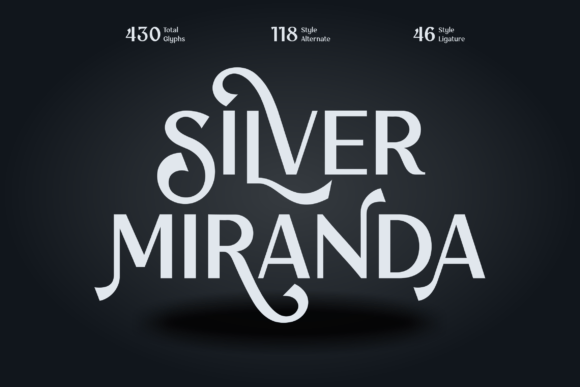 Silver Miranda Fontes Sans Serif Fonte Por asenbayu