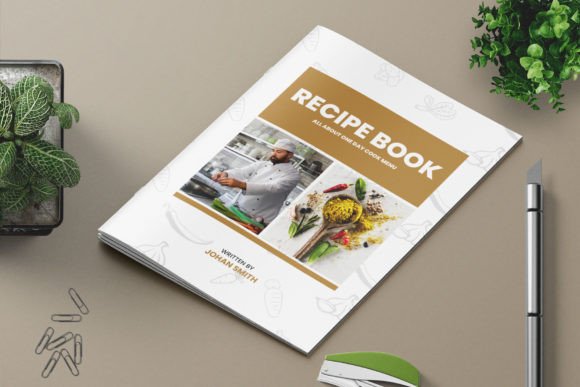 Cookbook Template or Recipe Book Layout Graphic Graphic Templates By Pod Design