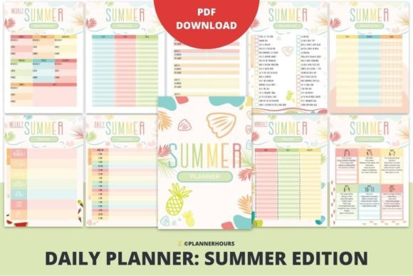 Daily Planner: Summer Breeze Edition Graphic Print Templates By KDPInterior