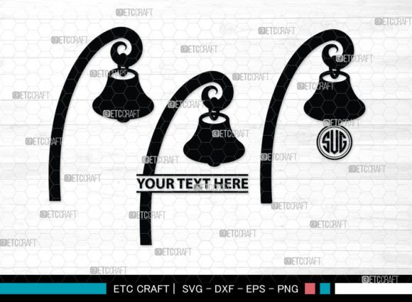 Bells Monogram, Bells Silhouette Afbeelding Crafts Door Pixel Elites