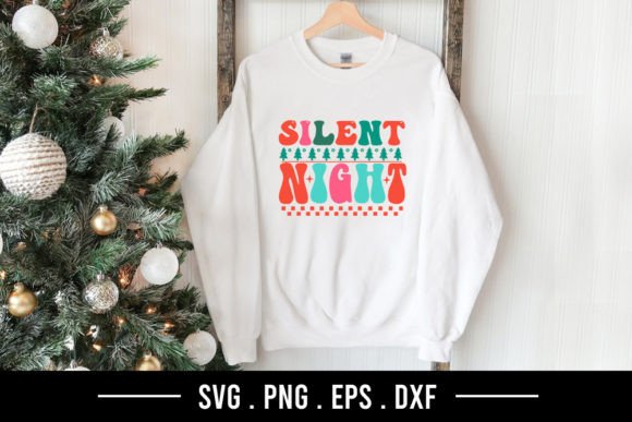 Silent Night - Christmas SVG Gráfico Diseños de Camisetas Por Robi Graphics