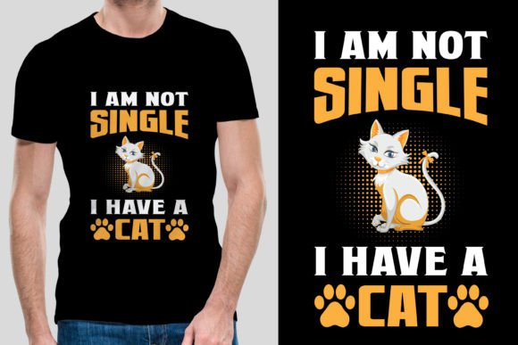 Cat Lover Colorful T-Shirt Design Gráfico Diseños de Camisetas Por Unique Design By Fiz