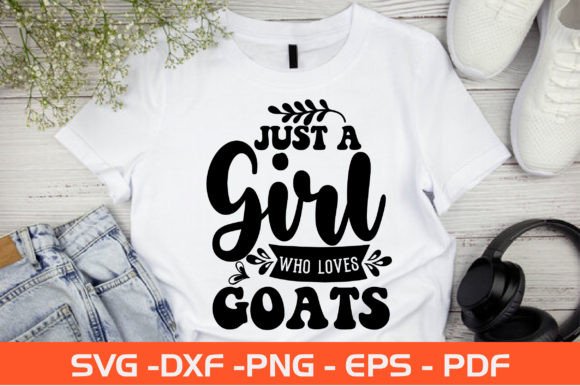 Just a Girl Who Loves Goats SVG Design Grafik Plotterdateien Von monidesignhat