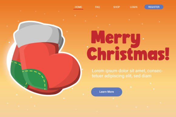Christmas Landing Page Template Graphic Landing Page Templates By studioisamu