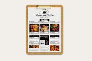 Food Menu Template Graphic Print Templates By craftsmaker 2