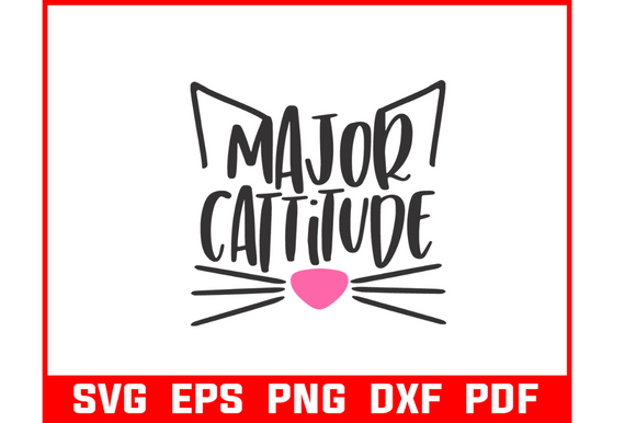 Major Cattitude Svg Bundle | Cat Lover Afbeelding Crafts Door Craft Carnesia