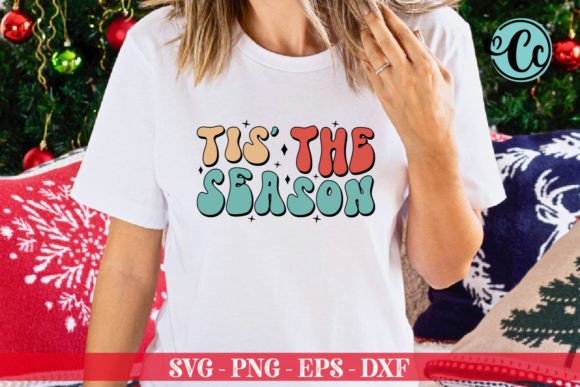 Tis the Season. Christmas Shirt Design Grafika Rękodzieła Przez Crazy Craft