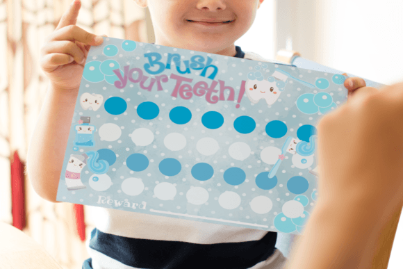 Brush Teeth Reward Chart for Boys Graphic Print Templates By Monica Paulon