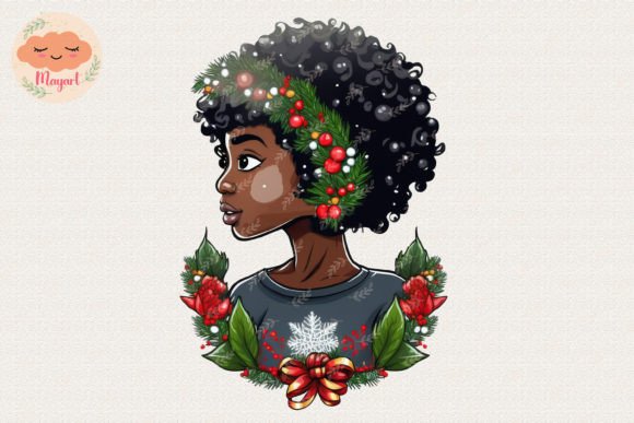 Beautiful Black Girl Christmas 13 Graphic Crafts By Mayart