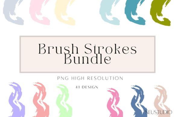 Brush Stroke Clipart Bundle Graphic Objects By NEUSTUDIO
