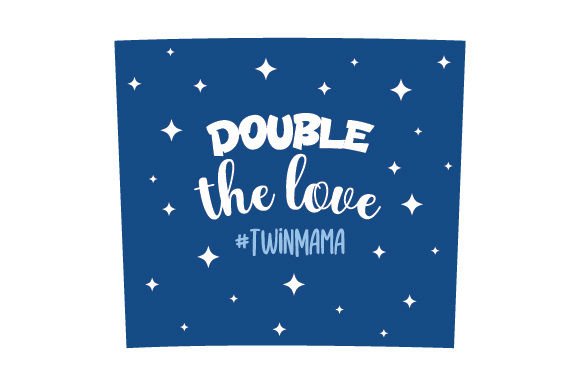 Double the Love #TwinMama, 20 Oz Skinny Tumbler Wrap Cups & Mugs Arquivo de corte de artesanato Por Creative Fabrica Crafts