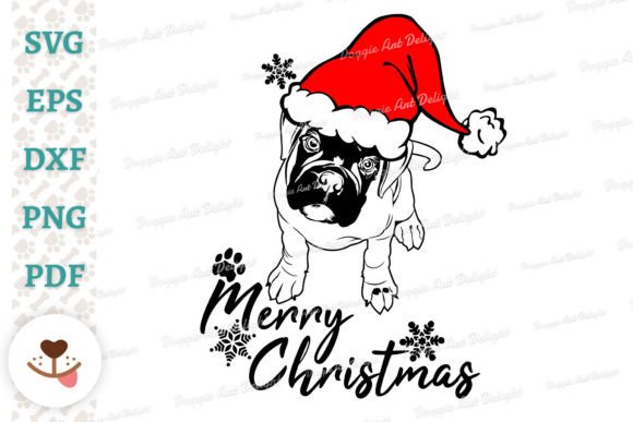 Christmas Boxer Puppy Dog Svg Png Files Illustration Artisanat Par Doggie Art Delight