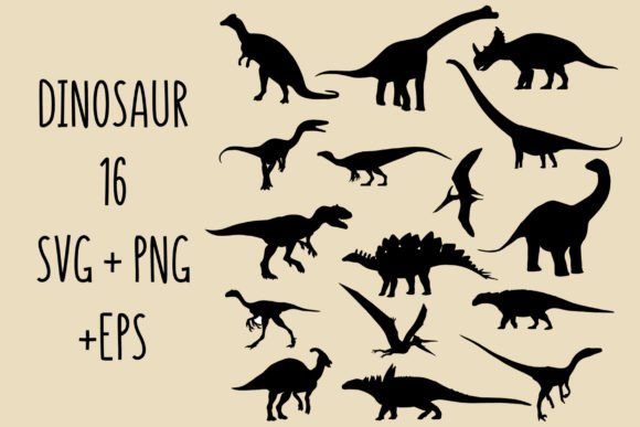 Dinosaur Svg Bundle Silhouette Clipart Illustration Illustrations Imprimables Par svgxoxo