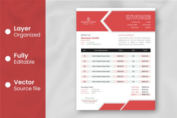 Modern Business Invoice Design Graphic Print Templates By hafizulislamsir9090