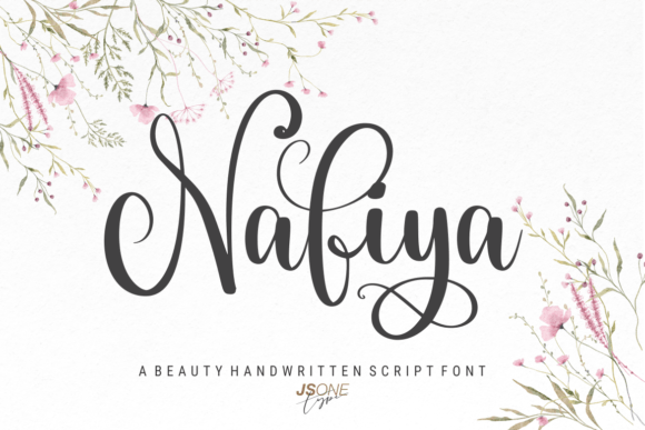 Nafiya Skript-Schriftarten Schriftart Von jsonetype
